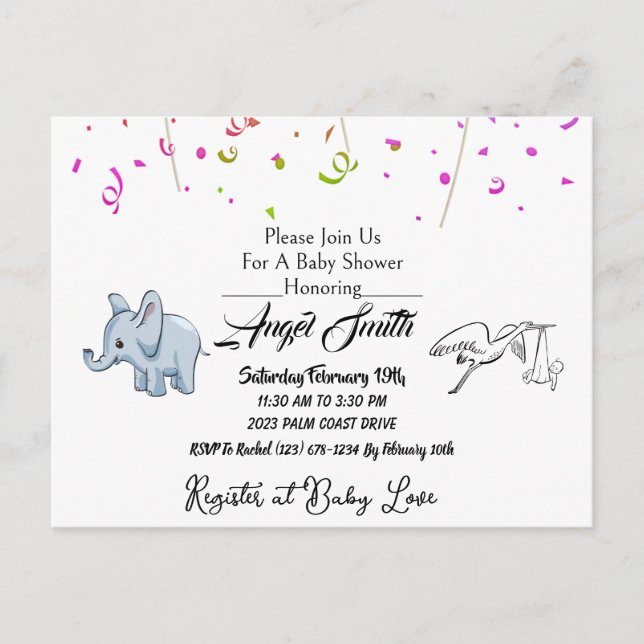 vykort för babyskor (Framsida)