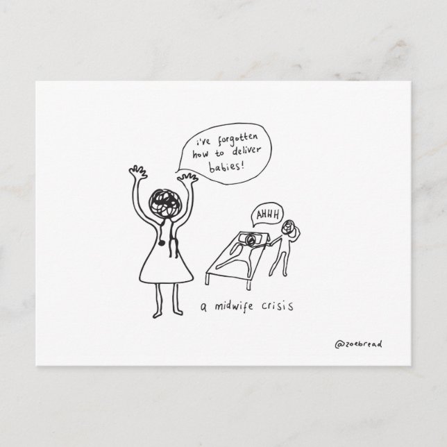 vykort för barnmorskkris (Framsida)