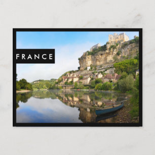 vykort för Beynac-et-Cazenac och Dordogne gräns