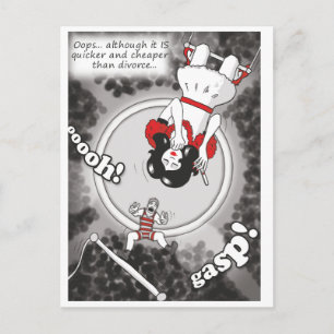 vykort för "billigare och snabbare än skilsmässa"