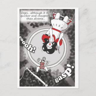 vykort för "billigare och snabbare än skilsmässa"