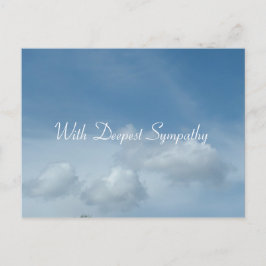 vykort för blå himmel och vita moln.