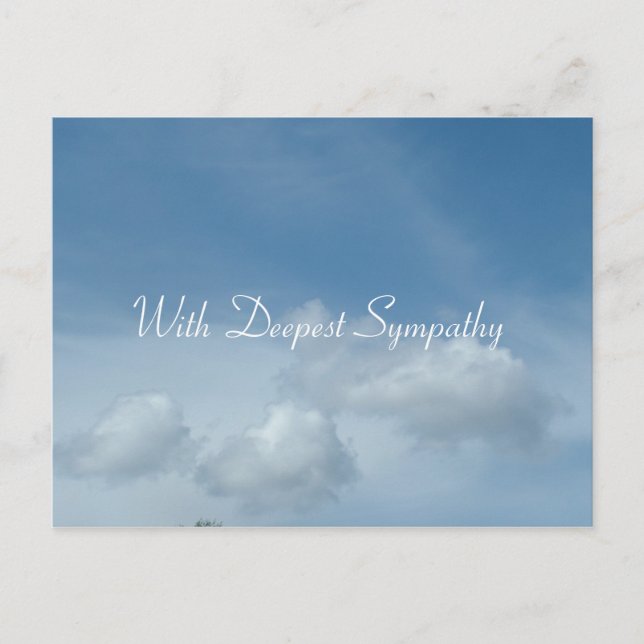 vykort för blå himmel och vita moln. (Framsida)