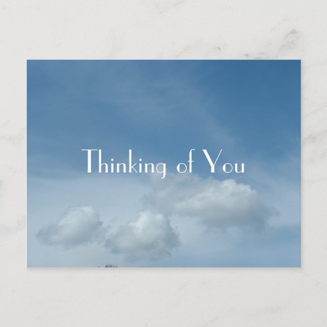 vykort för blå himmel och vita moln. (Framsida)