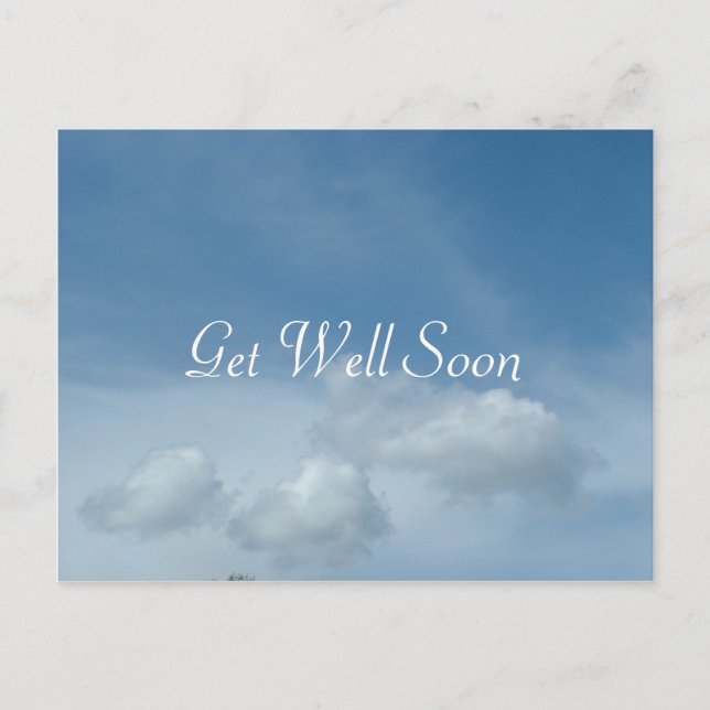 vykort för blå himmel och vita moln. (Framsida)