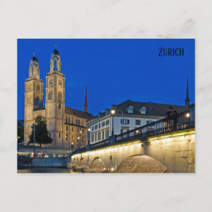 vykort för blått timma i Zürich