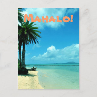 Vykort för blåttHawaii strand