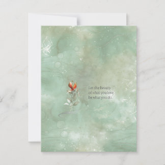 vykort för blommigt av elegant