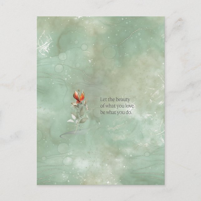 vykort för blommigt av elegant (Framsida)