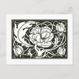 vykort för Blommigt i art nouveau