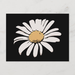Vykort för Blommigt i svart Daisy