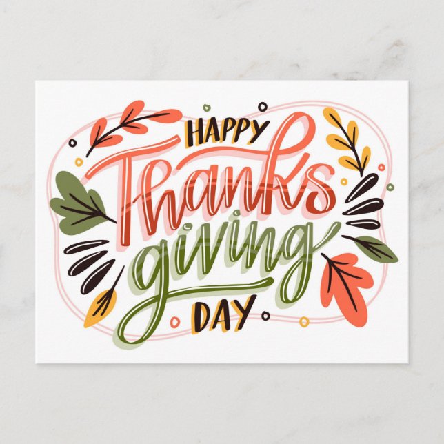 vykort för blommigtens thanksgiving (Framsida)