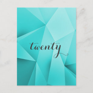 vykort för Bordsnumret Aqua Jewel Tones