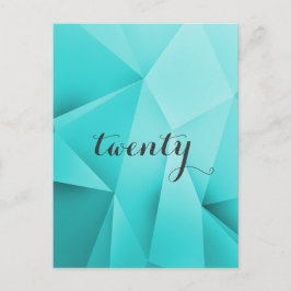 vykort för Bordsnumret Aqua Jewel Tones
