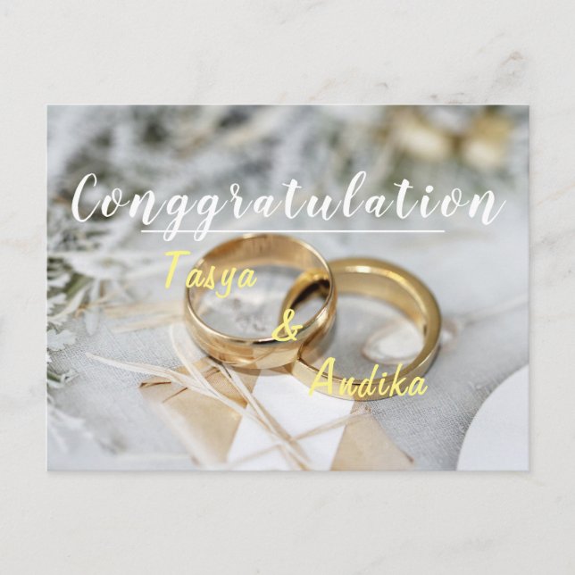 vykort för bröllop (Framsida)