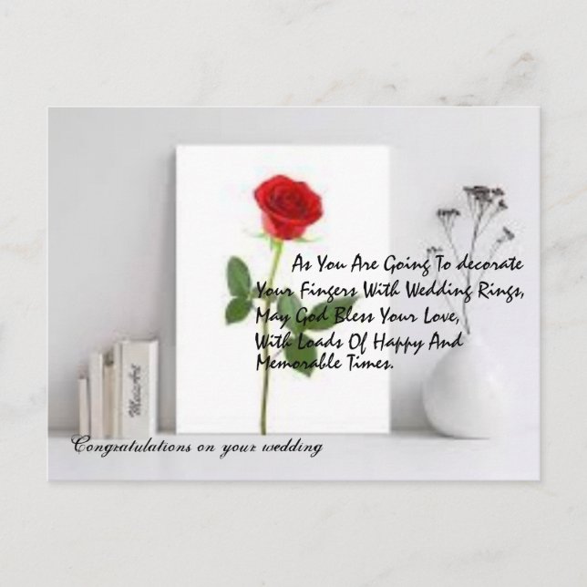 vykort för bröllop (Framsida)