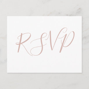 vykort för bröllop OSA av rosa calligraphy