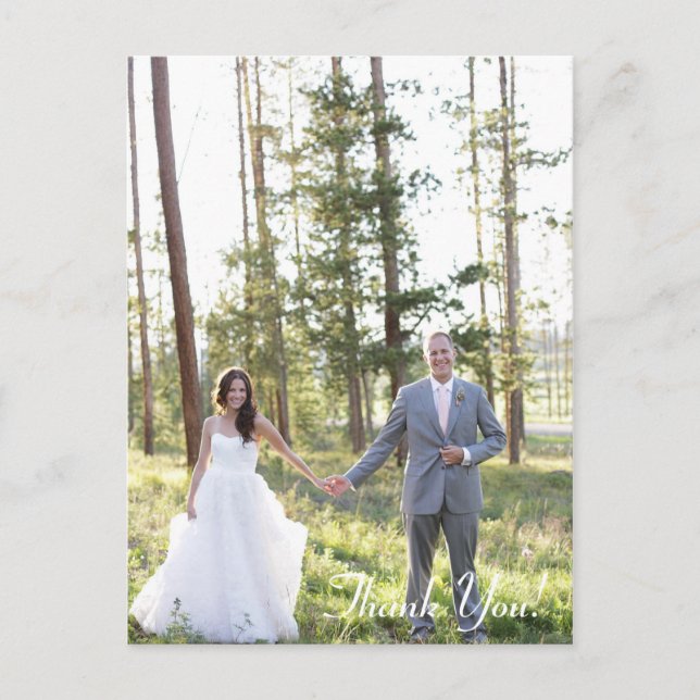 vykort för bröllop Tack (Framsida)