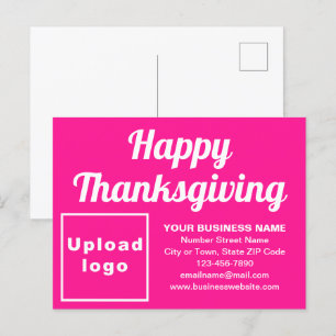 Vykort för Business Thanksgiving Rosa Helgdag-