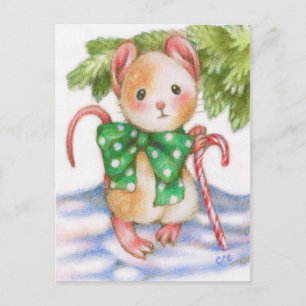 Vykort för Candy cane-Helgdag-julmus