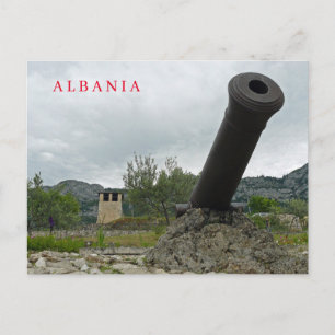 vykort för cannon-vyn i Albaniens Kruje Castle