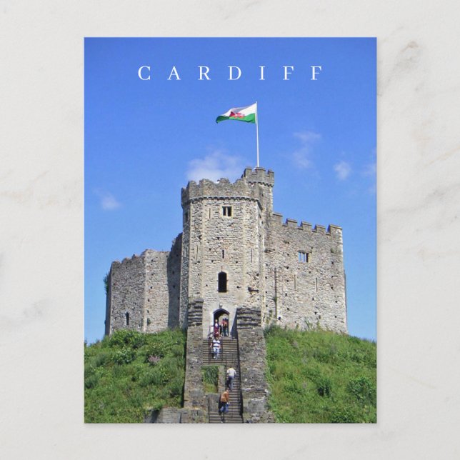 vykort för Cardiff Castle-vy (Framsida)