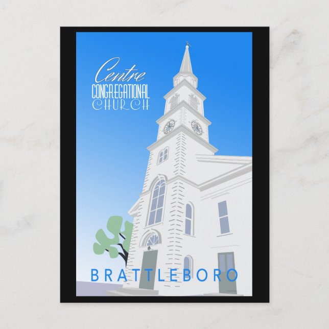 vykort för centerkongregationskyrka (Framsida)