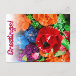 vykort för Chef blommigt