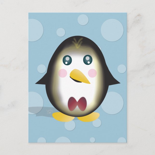 Vykort för Chillin pingvinlodrät (Framsida)