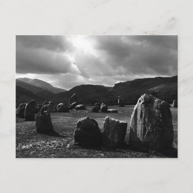 vykort för cirkelcirkel i Castlerigg Stone Circle (Framsida)