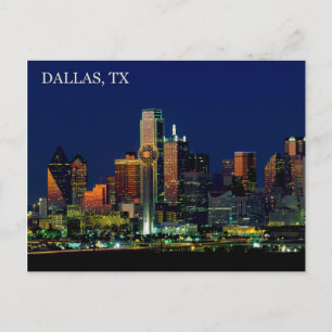 vykort för Dallas, Texas skyline