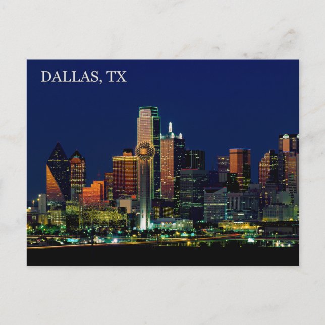 vykort för Dallas, Texas skyline (Framsida)
