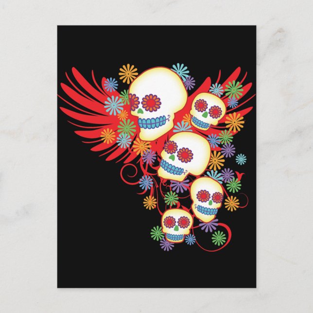 vykort för day of the dead (Framsida)