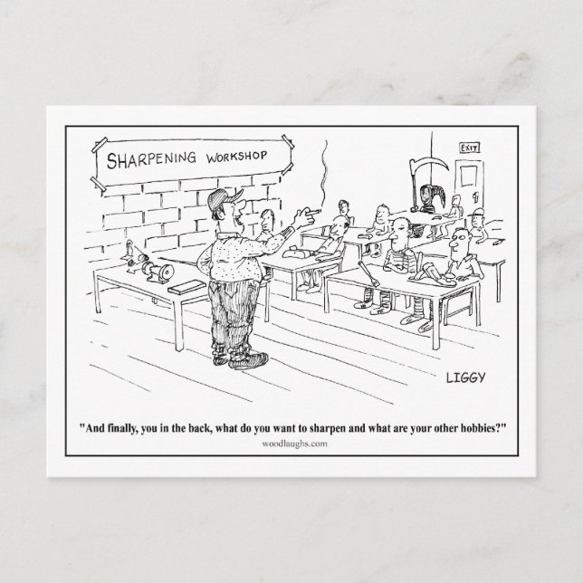 Vykort för delad workshop-Tecknad (Framsida)