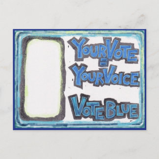 vykort för demokrater - Din röst = din röst