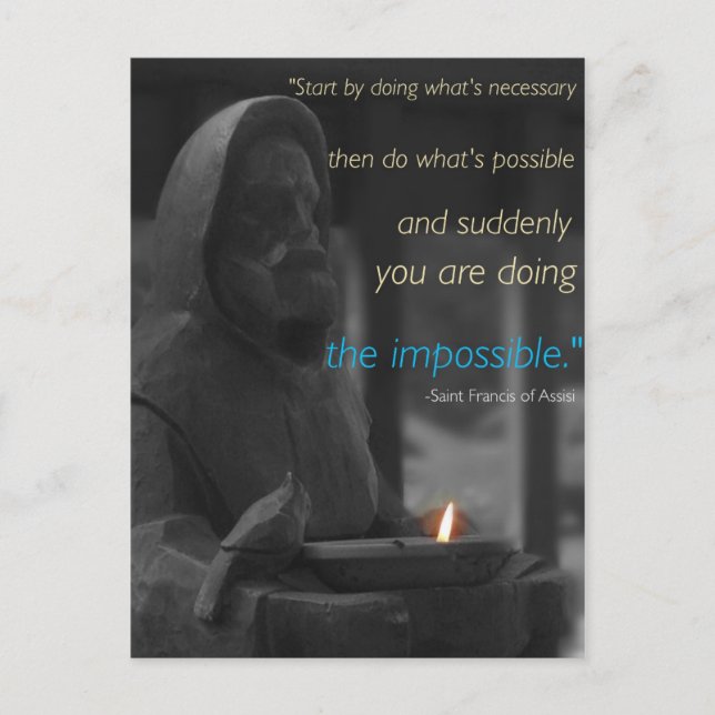 vykort för den helige Francis (Framsida)