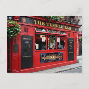 vykort för den röda Temple Pub pub i Dublin