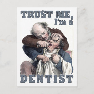 vykort för DENTIST humor