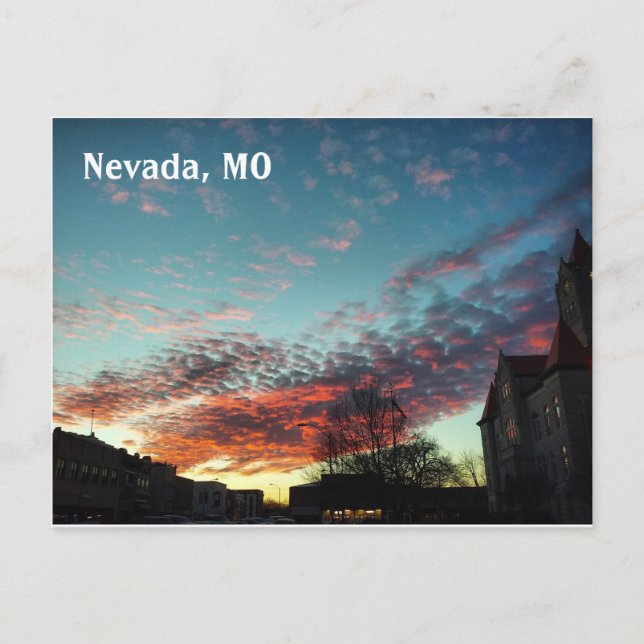 vykort för domstol och solnedgångskort (Framsida)