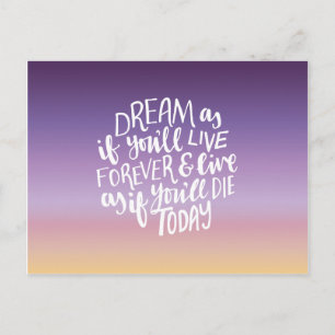 vykort för Dream Quote