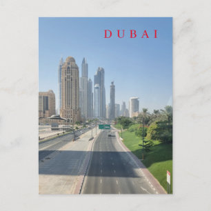 vykort för Dubai road and byggnad vykort
