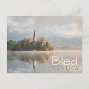 vykort för dubblan Foggy Bled Sjö