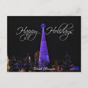 Vykort för Duluth Minnesota julljus