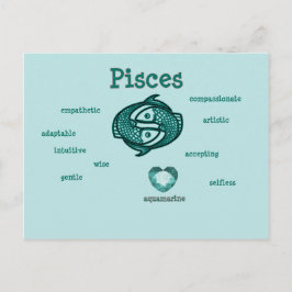 vykort för egenskaper för Parisces zodiac