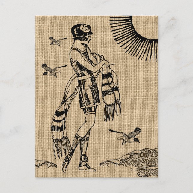 Vykort för en dag på stranden (Framsida)