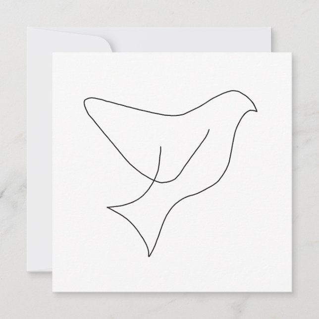 vykort för enkelradsluva Teckning Helgdag (Framsida)