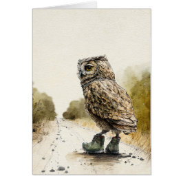 Vykort för ensam promenad hälsningskort