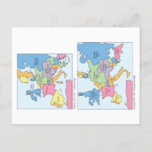 vykort för Europa 1914