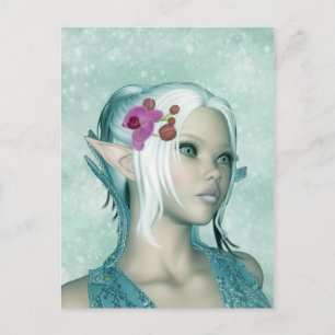 Vykort för fantasiälvakonst - Elven Princess