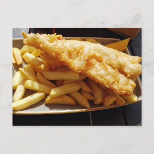vykort för fisk och Chip